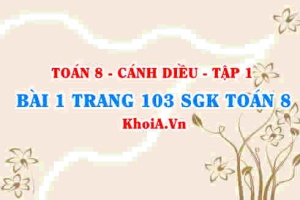 Bài 1 trang 103 SGK Toán 8 tập 1 Cánh Diều